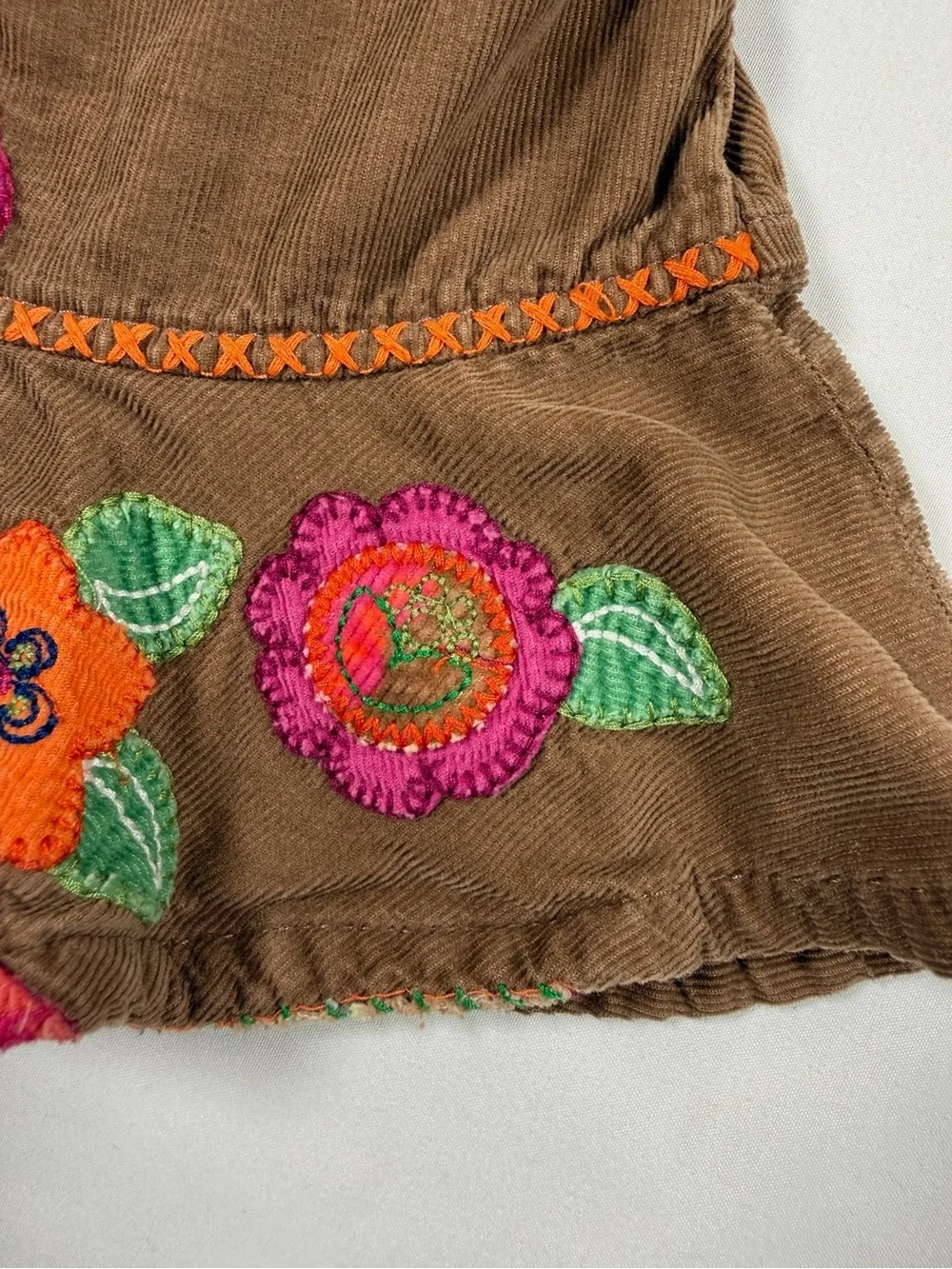 THE CHILDREN’S PLACE Girl Y2K Corduroy Floral Boho Attached Bloomers Skirt 12M